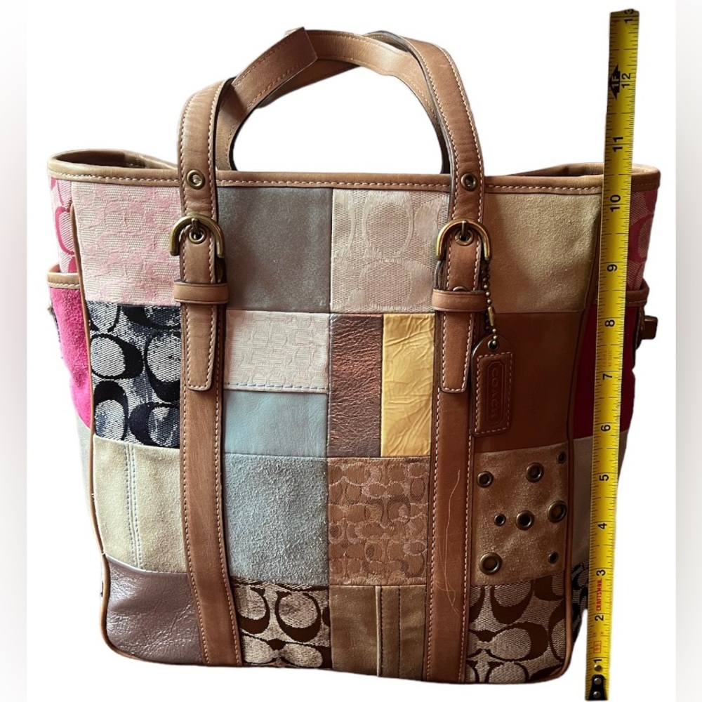 Vibrant Coach Patchwork Tote